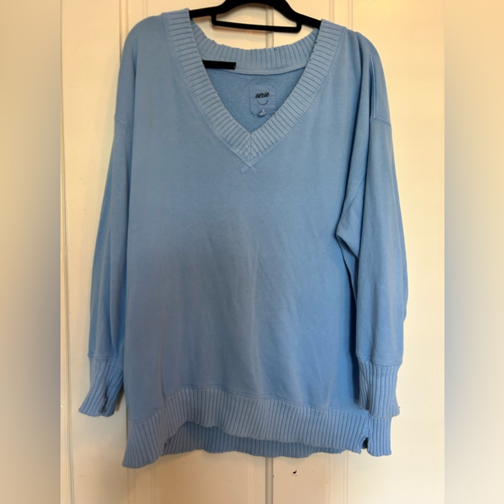 Aerie Blue Oversized Sweater Size Small